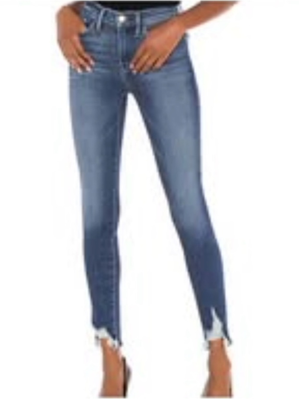 Frame Le Skinny de Jeanne jeans in Astell wash. Mid rise skinny fit. Size
26